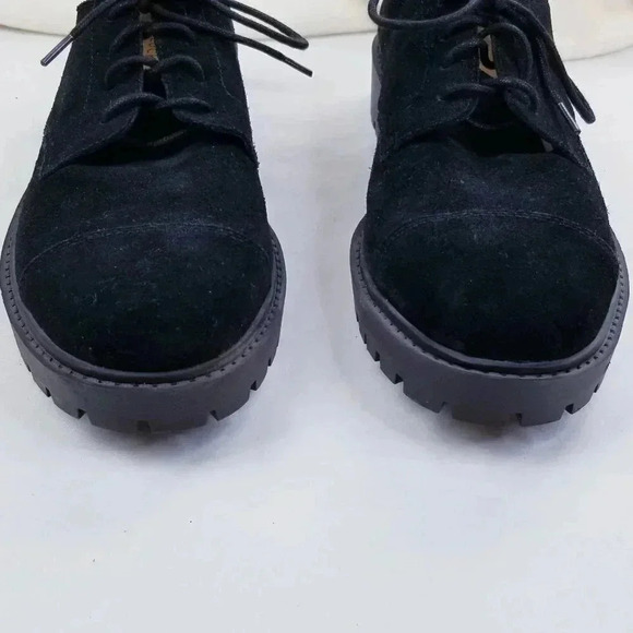 Lucky Brand 9.5M Ibira Suede Black Lace Up Women's - Picture 4 of 12